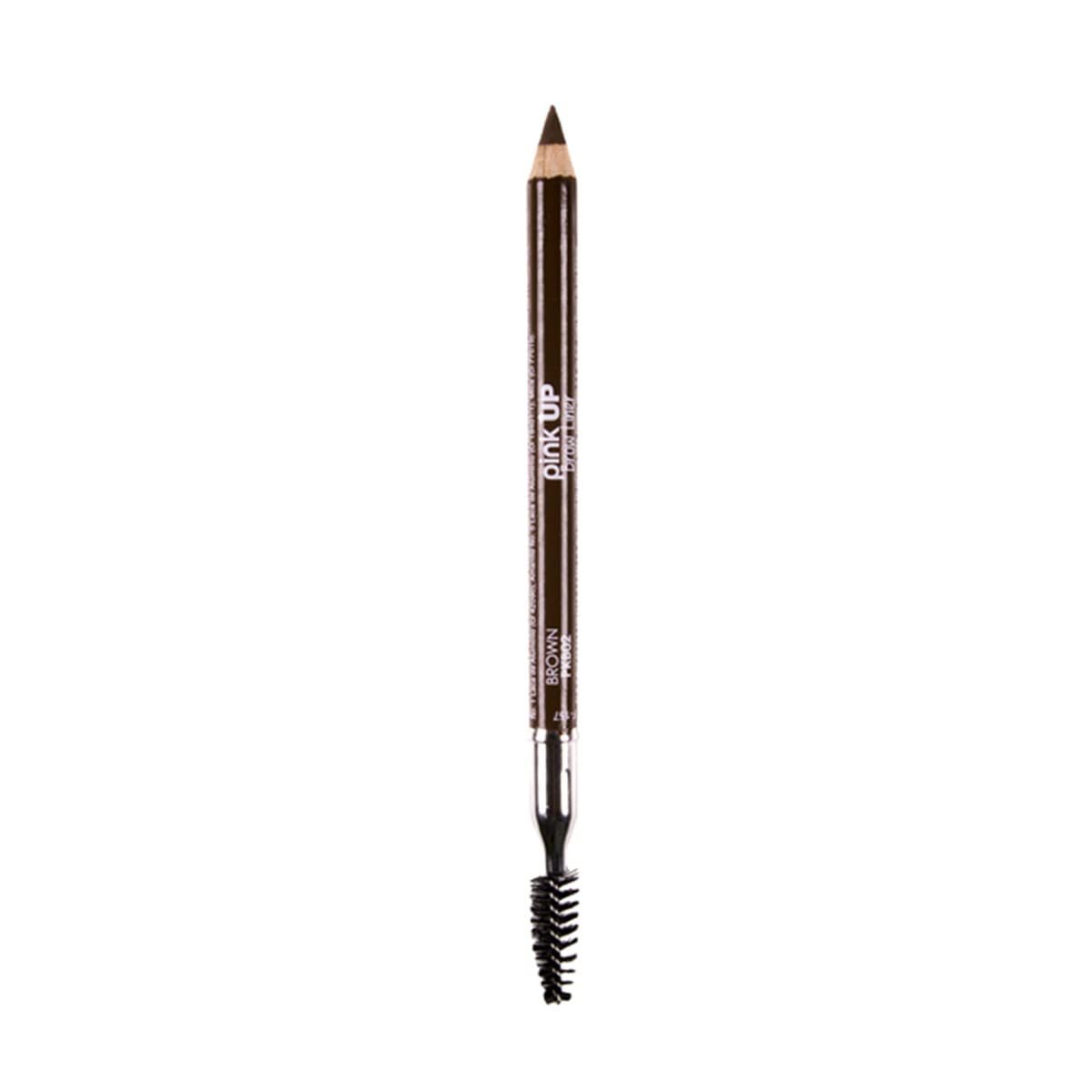 Pink Up | Brow Liner | Precise application & intense color | Long-lasting smudge-proof formula | Eyebrow pencil | Makeup | Built-in brush for blending | Brown | Model PKBB02 - Image 2