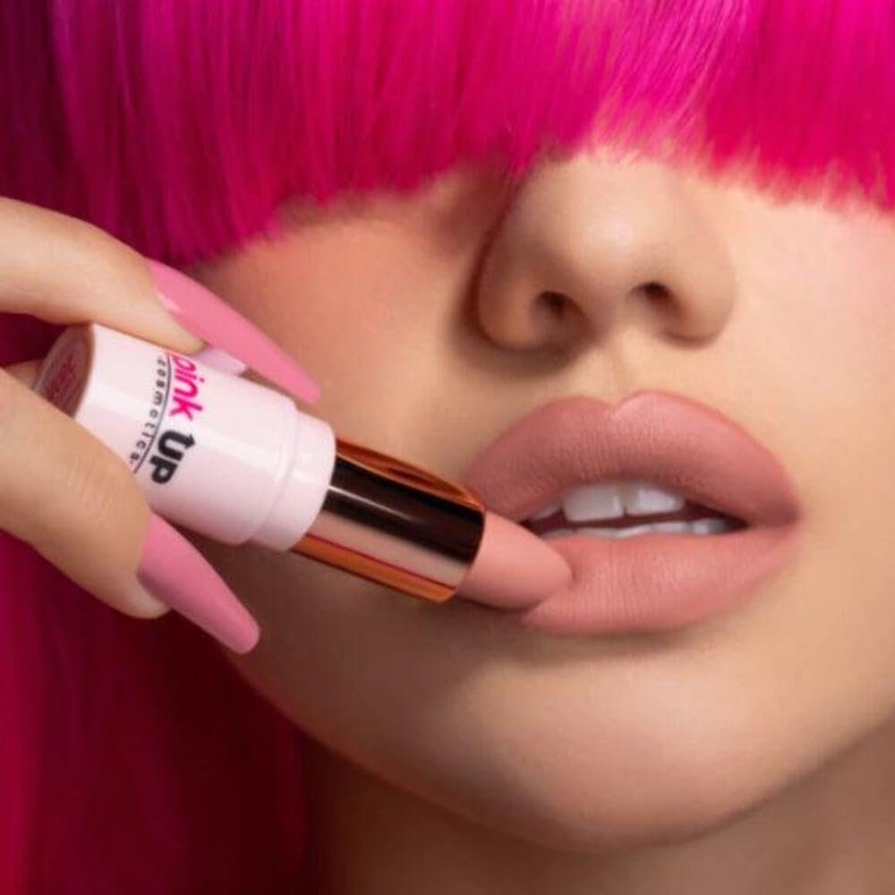 Pink Up | Lipstick | Long-lasting bold color with matte finish | Soft, creamy texture that won’t dry lips | Lipstick | Lip makeup | Full coverage comfort | Nude | Model PKLP01 - Image 3