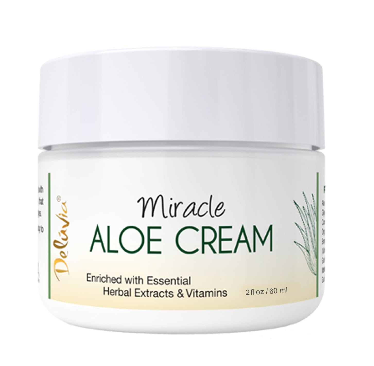 Deluvia Miracle Aloe Cream | Face & Body Moisturizer with Organic Aloe Vera