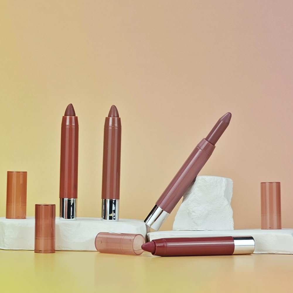Pink Mauve Hydrating Cream Lipstick Lip Crayon for Women, Natural Moisturizing Lipstick Smooth Apply, Retractable Lips Liner Crayon for Ombre Shades, Pinky Tinted Lip Balm Color in One, 07 - Image 7