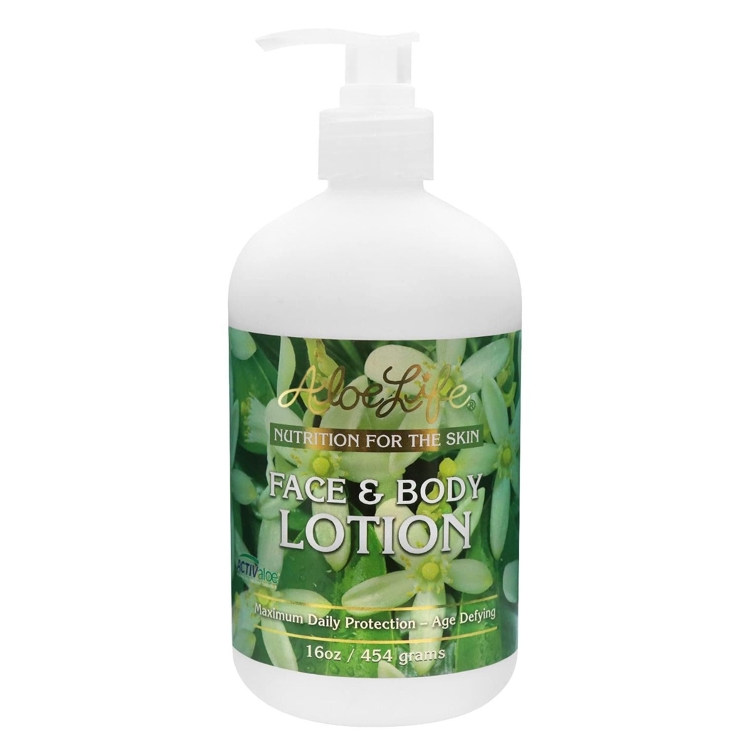 Aloe Life - Face & Body Lotion, Concentrated Formula, Hydrates Dry Skin, Contains Antioxidants, Minerals, & Herbal Extracts, Pleasant Grapefruit Scent, Safe For All Skin Types, Gluten-Free (16 oz)