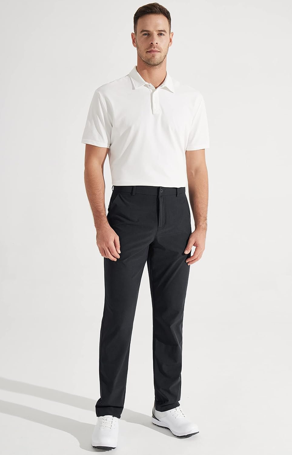 Libin Mens Golf Pants Stretch Work Dress Pants 30"/32"/34" Quick Dry Lightweight Casual Comfy Trousers with Pockets - Image 3