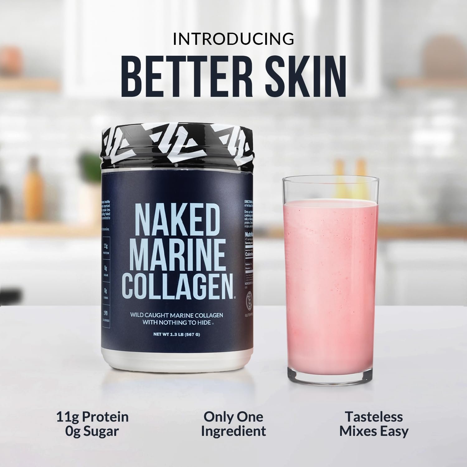 NAKED Marine Collagen Peptides Protein Powder - Unflavored - from Wild Caught Cod - Paleo Friendly, Non-GMO, Soy-Free, Gluten-Free - 47 Servings - Image 3