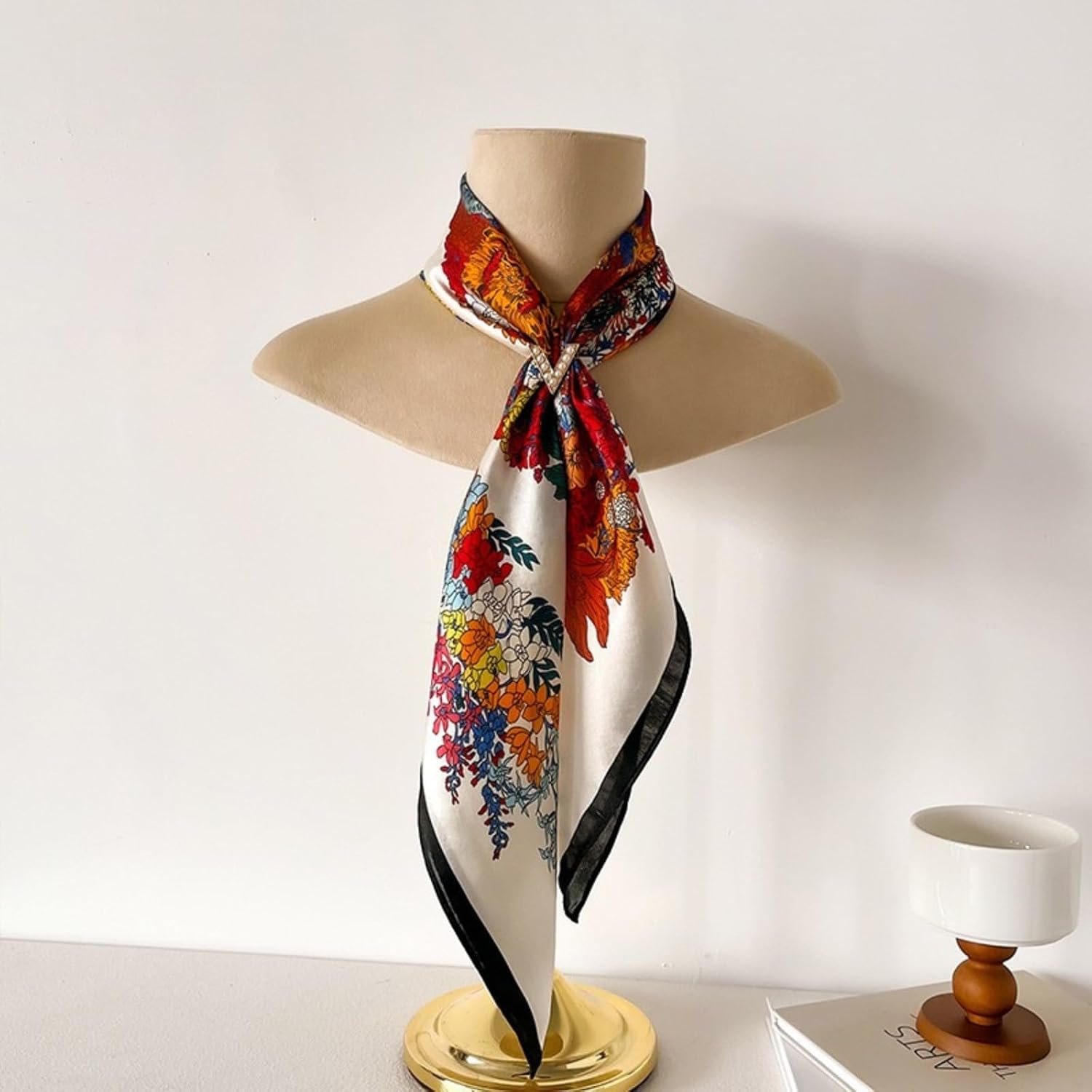 PoeticEHome 100% Mulberry Silk Square Scarf for Women, 26 x 26 Inch | Silk Neck Scarf, Headscarf and Neckerchief for Hair or Neck; Lightweight, Breathable and Gift-Ready - Image 3