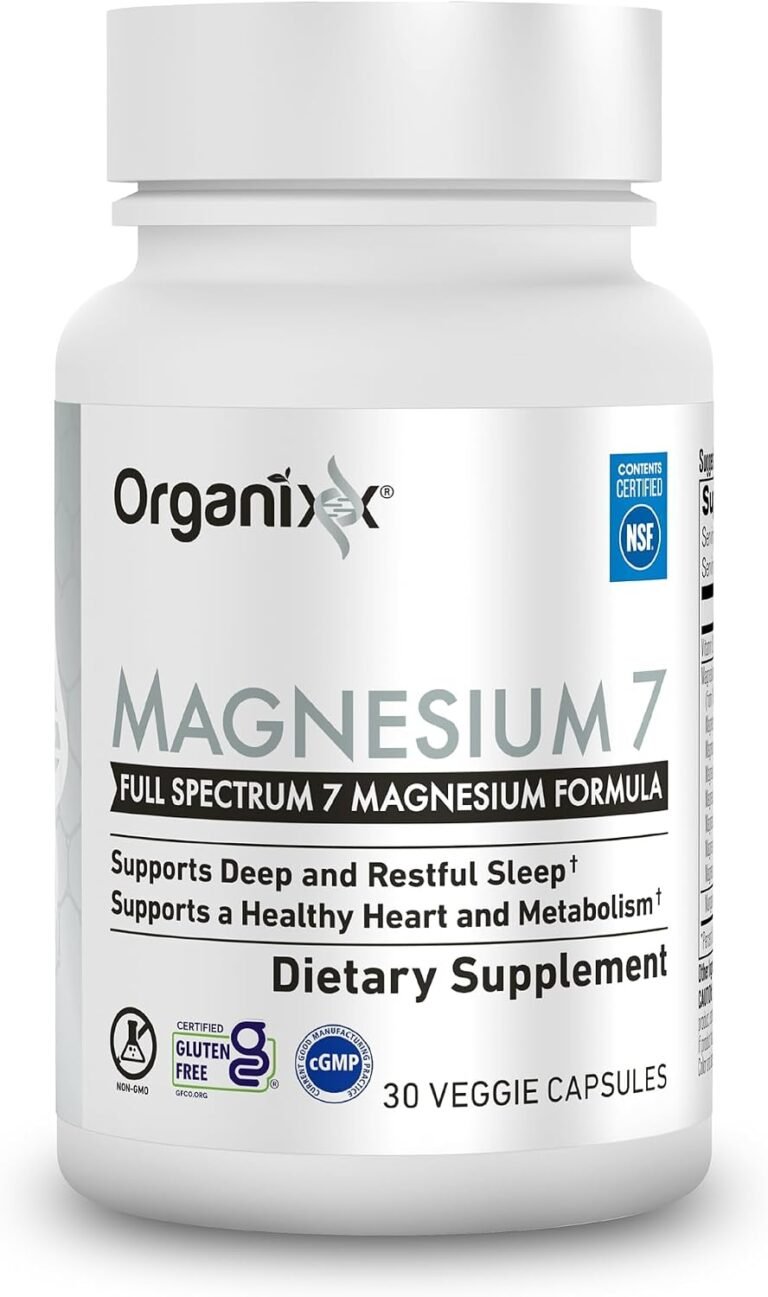 Organixx Magnesium 7 Complex, Sleep & Muscle Support, 30 Caps