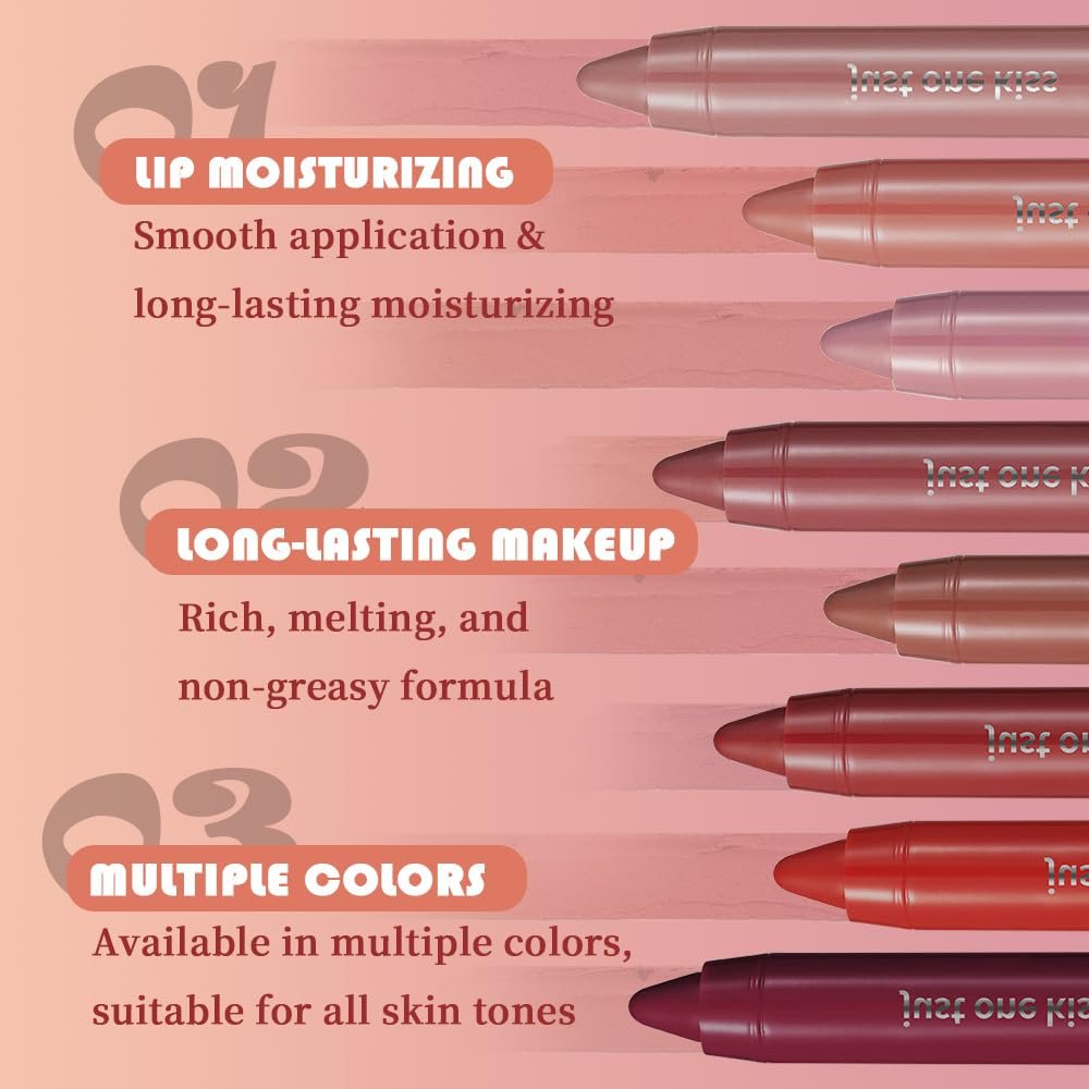Pink Mauve Hydrating Cream Lipstick Lip Crayon for Women, Natural Moisturizing Lipstick Smooth Apply, Retractable Lips Liner Crayon for Ombre Shades, Pinky Tinted Lip Balm Color in One, 07 - Image 5