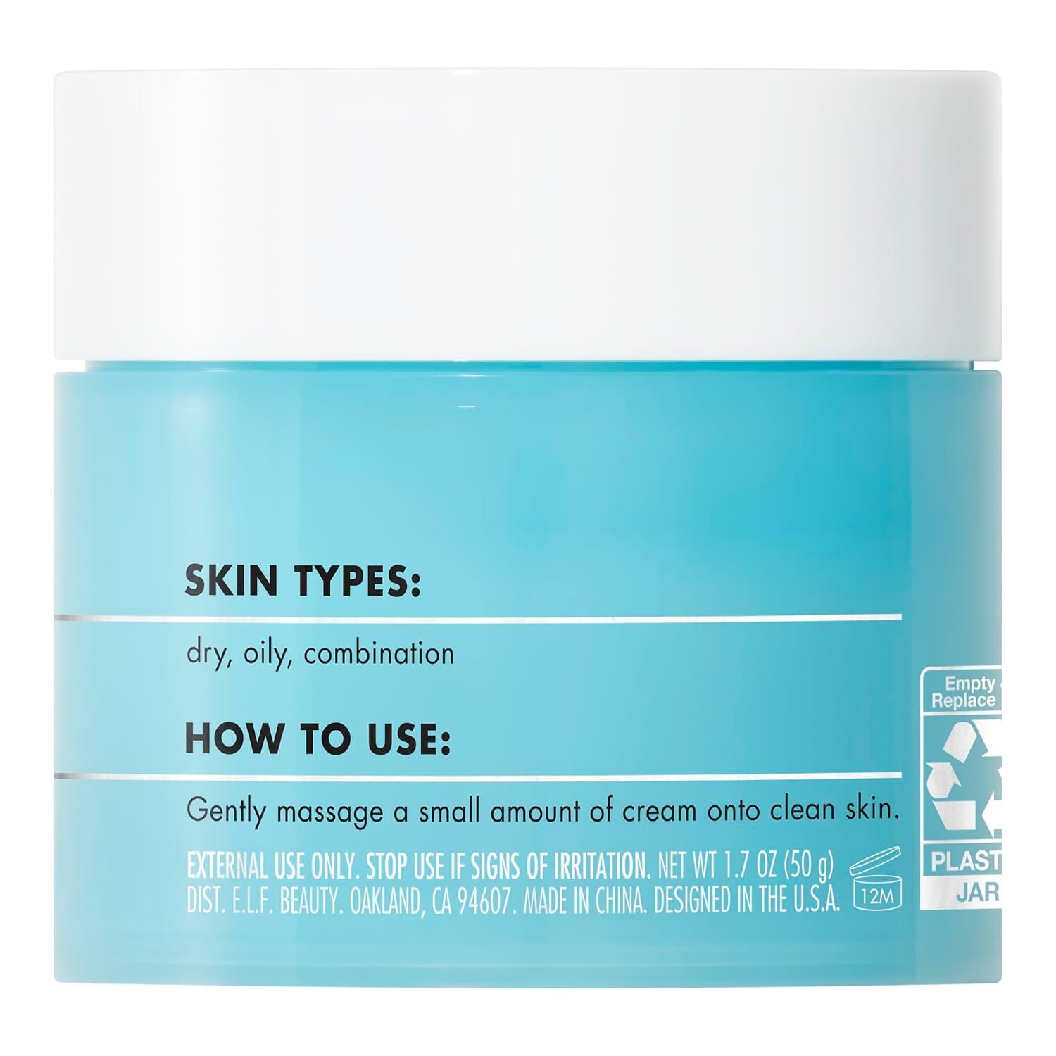 e.l.f. SKIN Holy Hydration! Face Cream with Hyaluronic Acid, Fragrance Free, Niacinamide & Peptides, Nourishing Moisturizer, Vegan & Cruelty-Free - Image 5