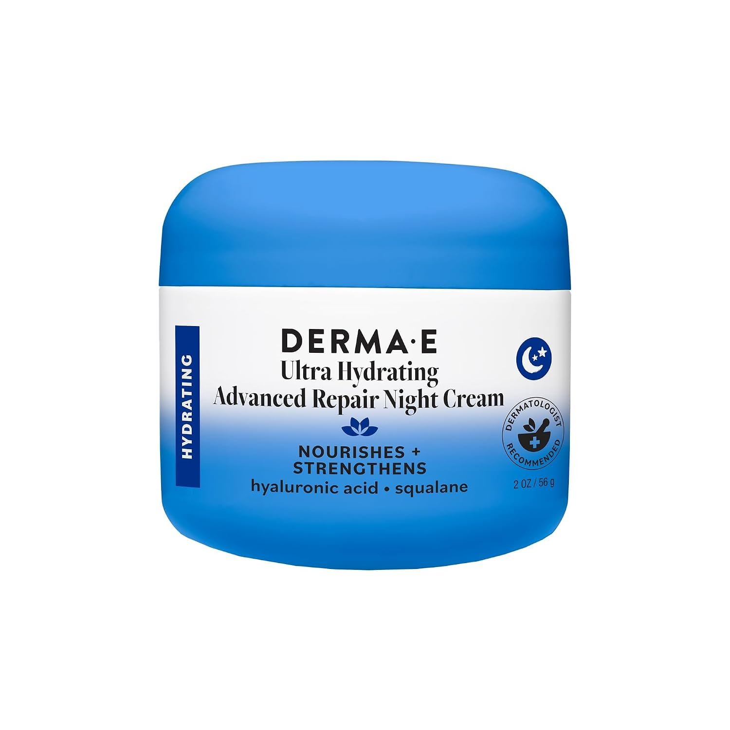 Derma E Ultra Hydrating Antioxidant Night Cream, 2 Oz Facial Moisturizer