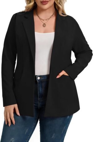 Women’s Plus Size Blazers Lon...