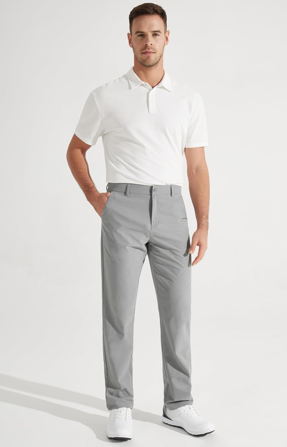 Libin Mens Golf Pants Stretch Work Dress Pants 30"/32"/34" Quick Dry Lightweight Casual Comfy Trousers with Pockets - Image 3
