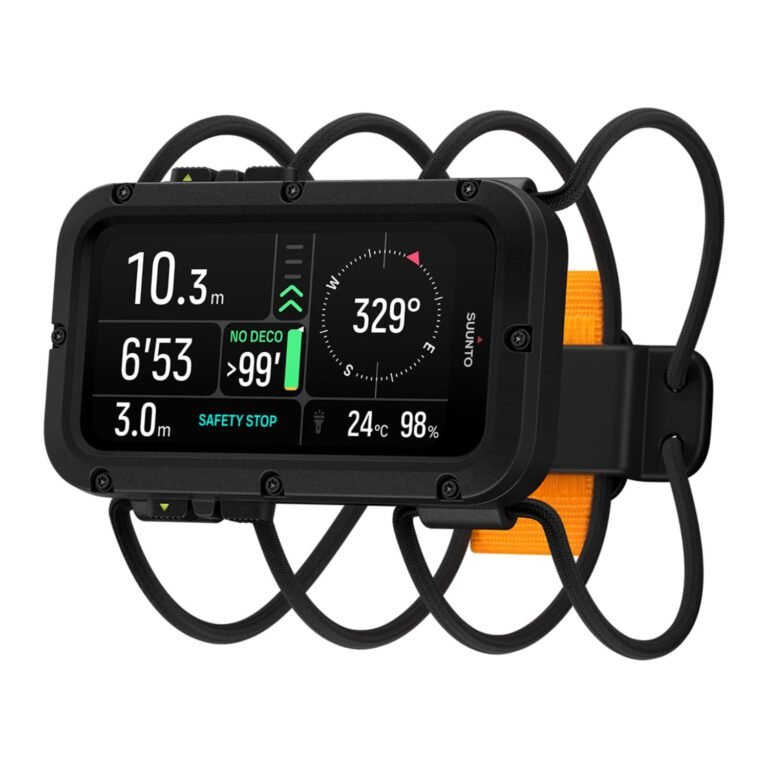 SUUNTO Nautic Dive Computer w/Bungee Cord, Bright AMOLED Display