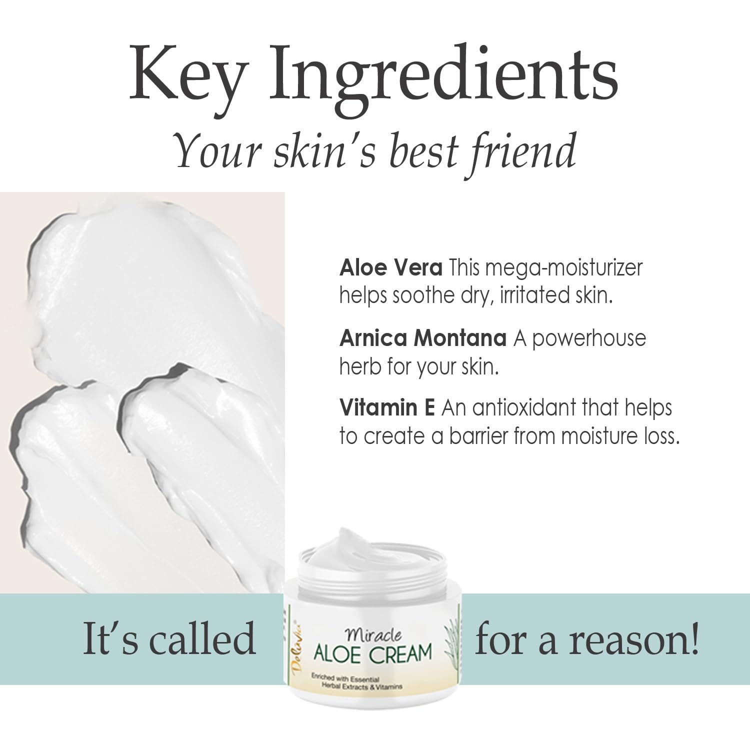 Deluvia Miracle Aloe Cream | Face & Body Moisturizer with Organic Aloe Vera - Image 8