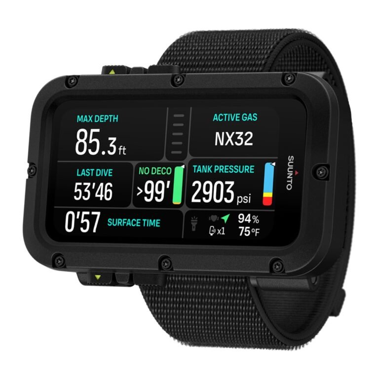 SUUNTO Nautic Dive Computer w/Elastic Textile Strap, Bright AMOLED Display