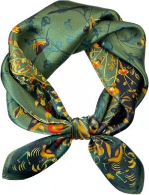 100% Silk Square Scarf for Hair-25....