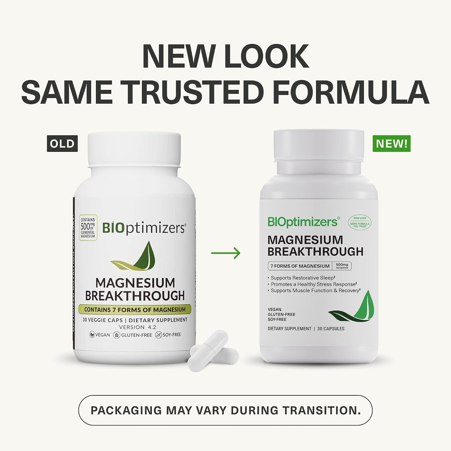 BIOptimizers Magnesium Breakthrough Supplement with 500mg - 7 Forms of Magnesium: Glycinate, Malate, Citrate, and More - Natural Support for Sleep and Cognitive Function -30 Capsules- Calming Vitamins - Image 2