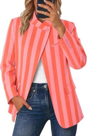 Cicy Bell Women Plaid Blazer Busine...