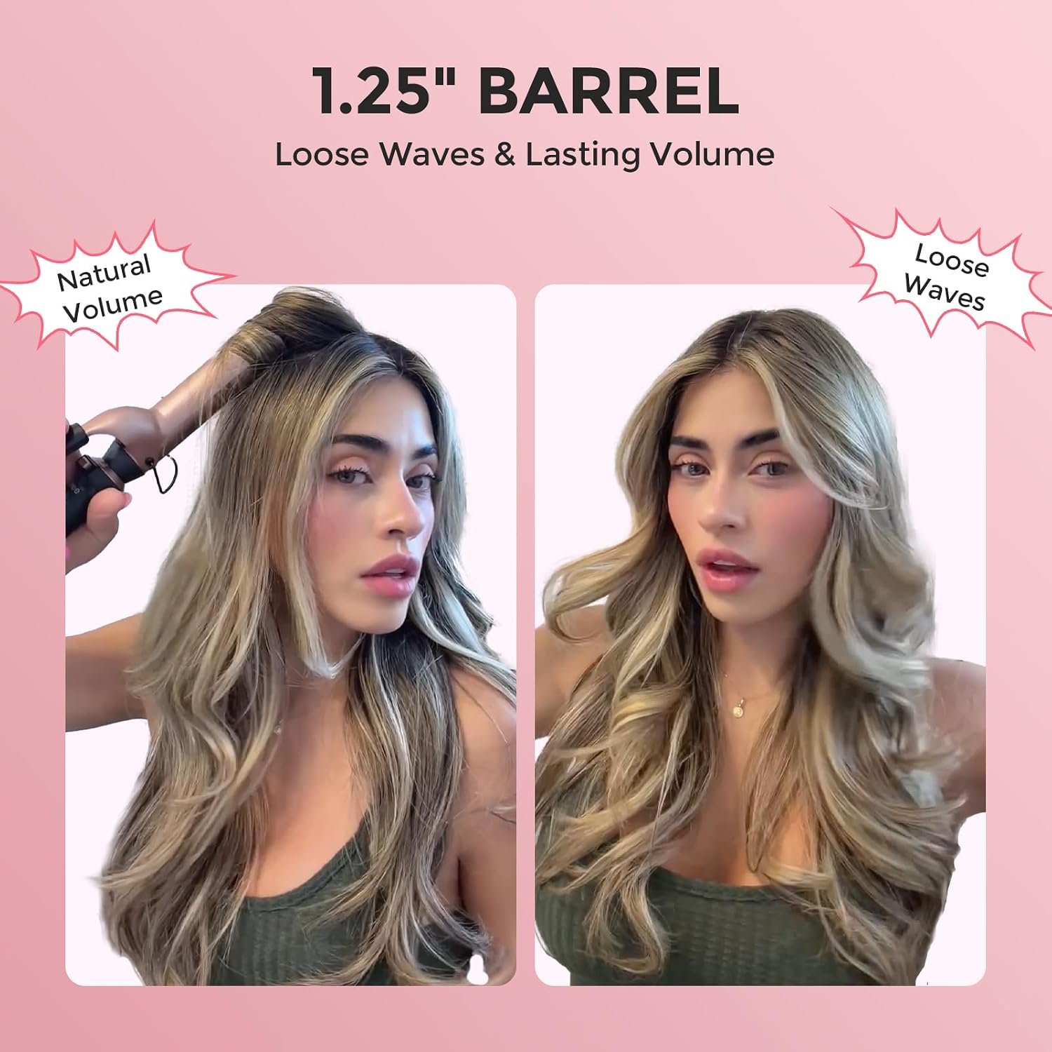 Ufree 5 in 1 Curling Iron with Interchangeable Ceramic Barrels (0.35"-1.25"), Curling Wand Set with Flat Iron Hair Straightener, Instant Heat Up, Dual Voltage Hair Curler, Gifts for Women - Image 7