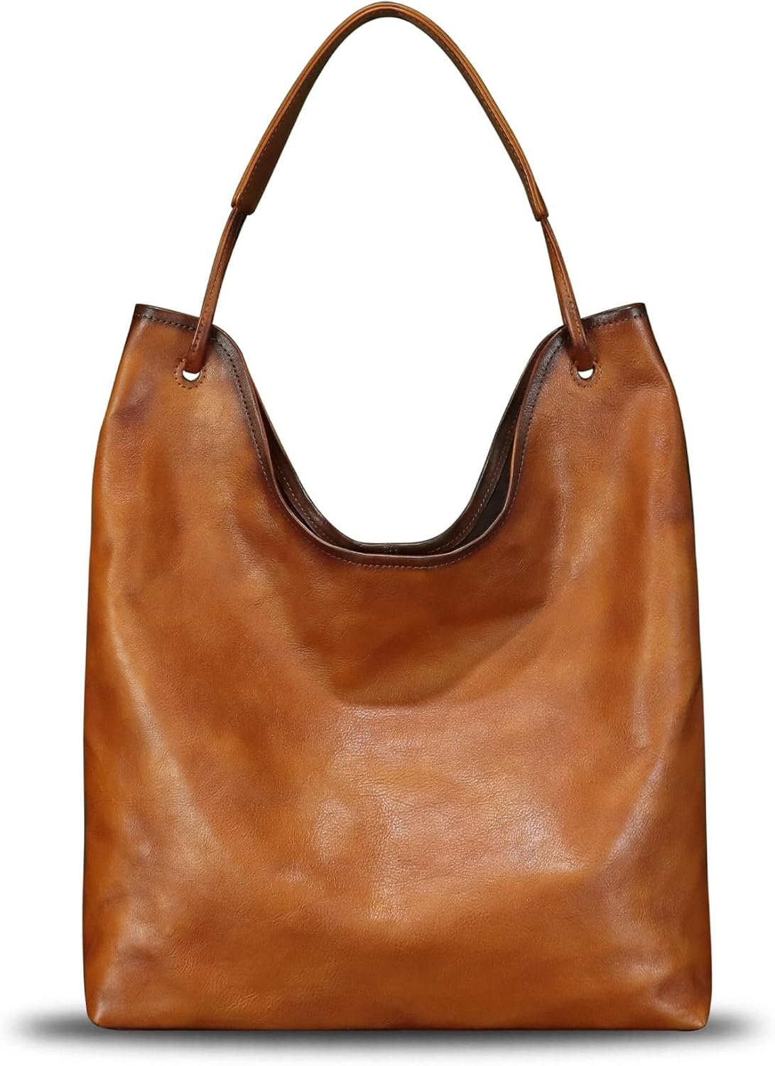 Genuine Leather Hobo Bags for Women Large Tote Bag Vintage Real Leather Shoulder Bag Satchel Purse for Work Notebook