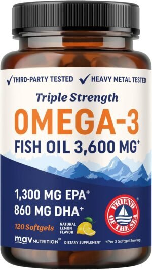 Triple Strength Omega 3 Fish Oil 36...