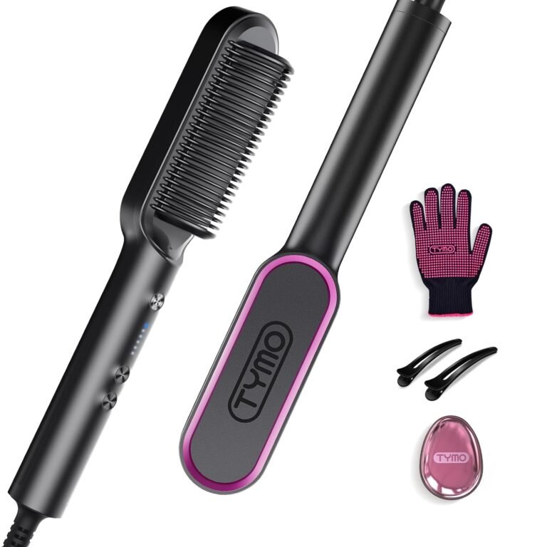 TYMO Hair Straightener Brush, Hot Comb Hair Straighteners for Women