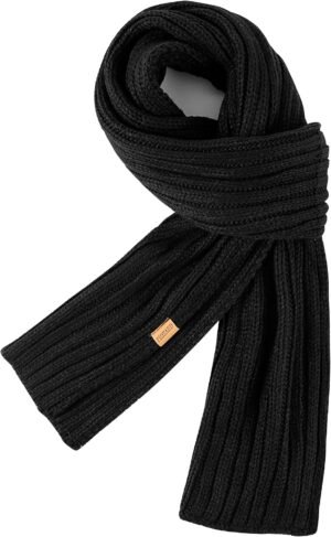 Women’s Warm Ribbed Knit Scar...