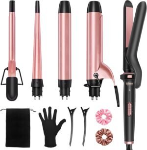 Ufree 5 in 1 Curling Iron with Inte...