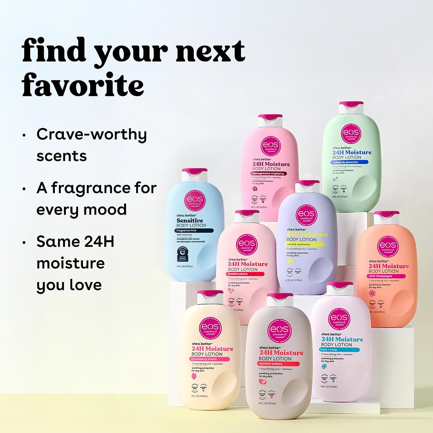 eos Shea Better Sensitive Skin Body Lotion- Fragrance Free, 48HR Moisture, 16 fl oz - Image 9