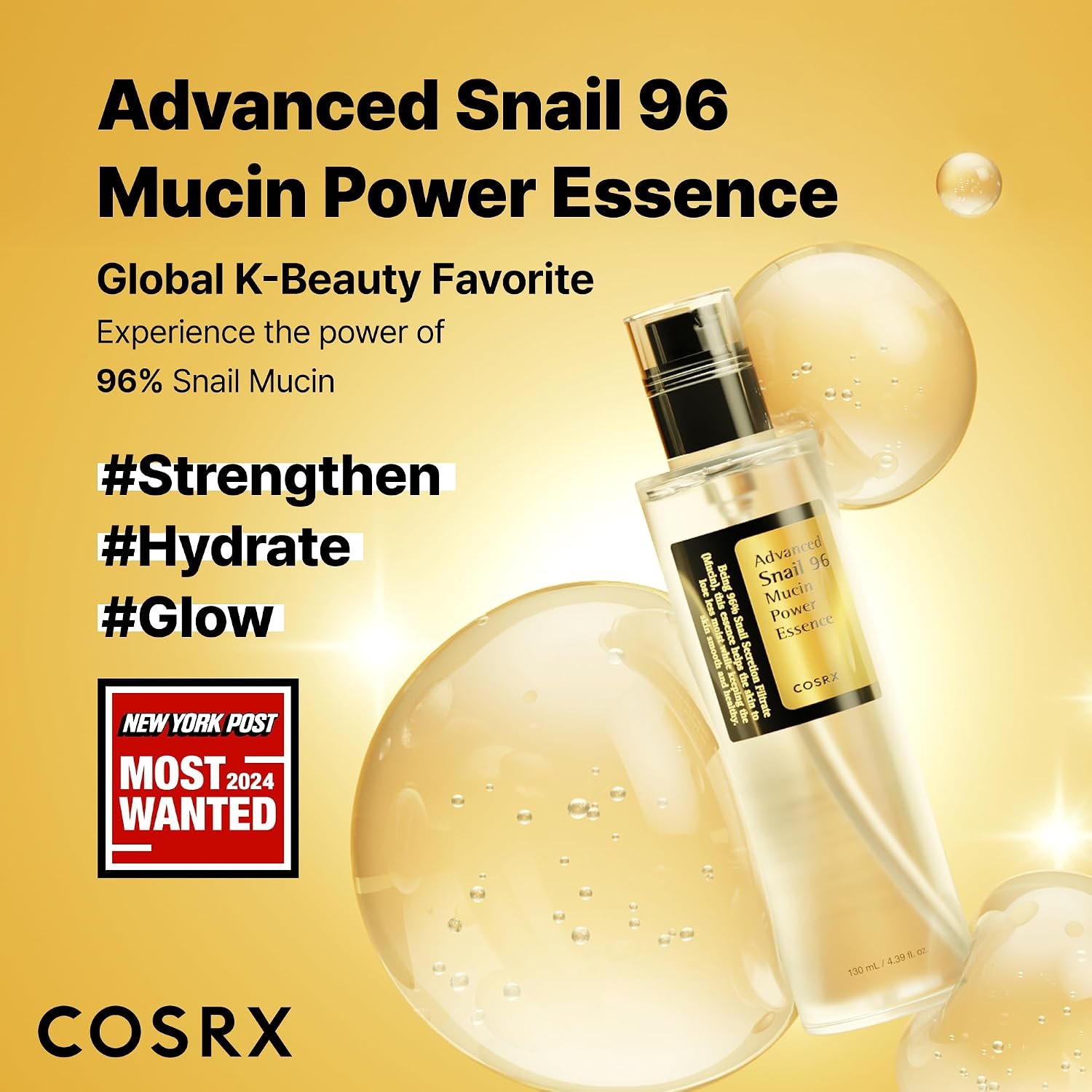 COSRX Snail Mucin 96% Repairing Serum for Sooothing & Hydrating 3.38 oz. - Image 2
