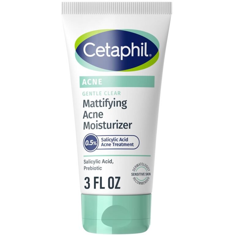 Cetaphil Gentle Clear Mattifying Acne Face Moisturizer, Salicylic Acid, 3oz