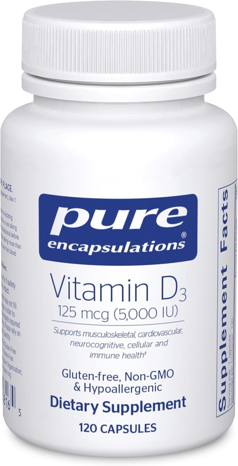 Pure Encapsulations Vitamin D3 125 mcg (5,000 IU), 120 Capsules