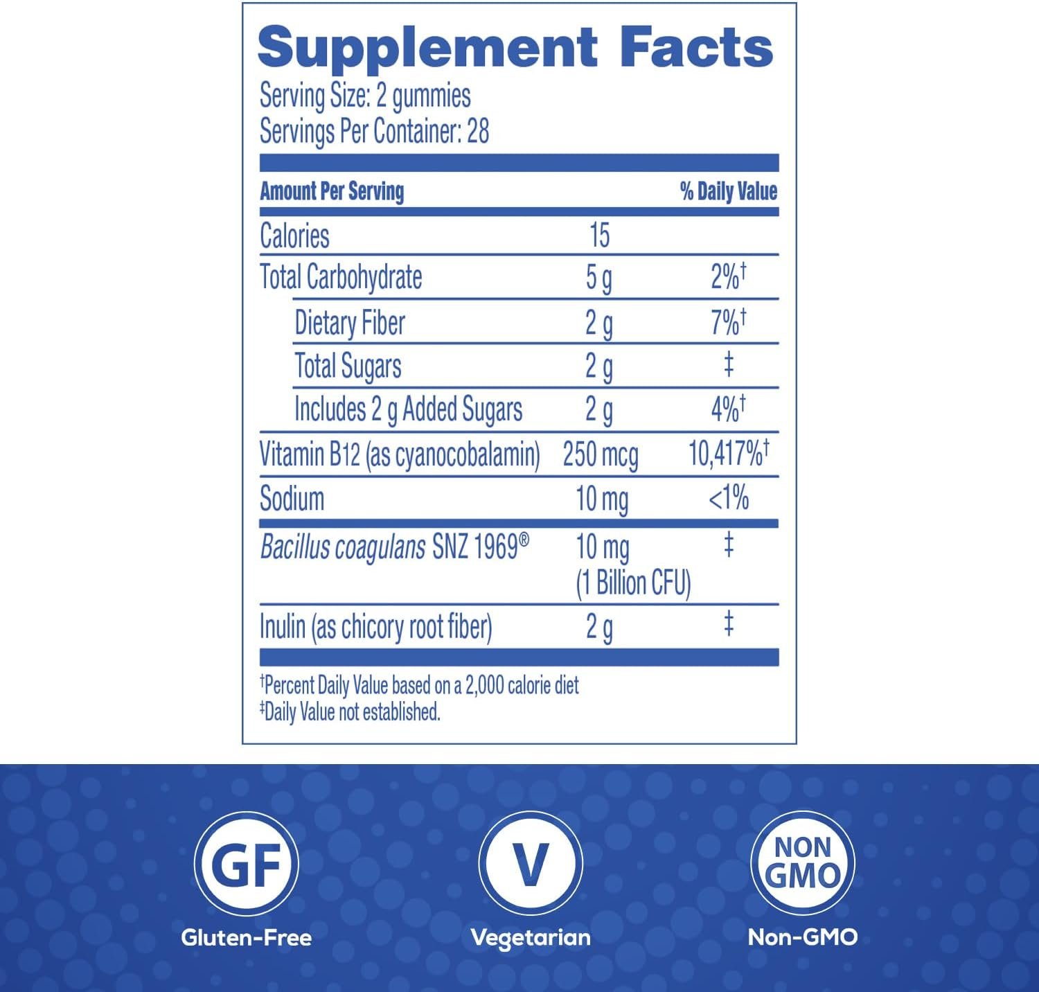 Florastor Prebiotic and Probiotic Gummies with Vitamin B12, 56 Gummies - Image 7