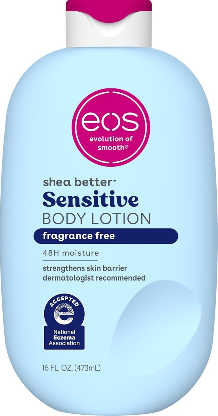 eos Shea Better Sensitive Skin Body Lotion- Fragrance Free, 48HR Moisture, 16 fl oz