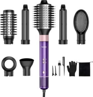 Vincofy 7‑in‑1 Hot Air Brush Se...