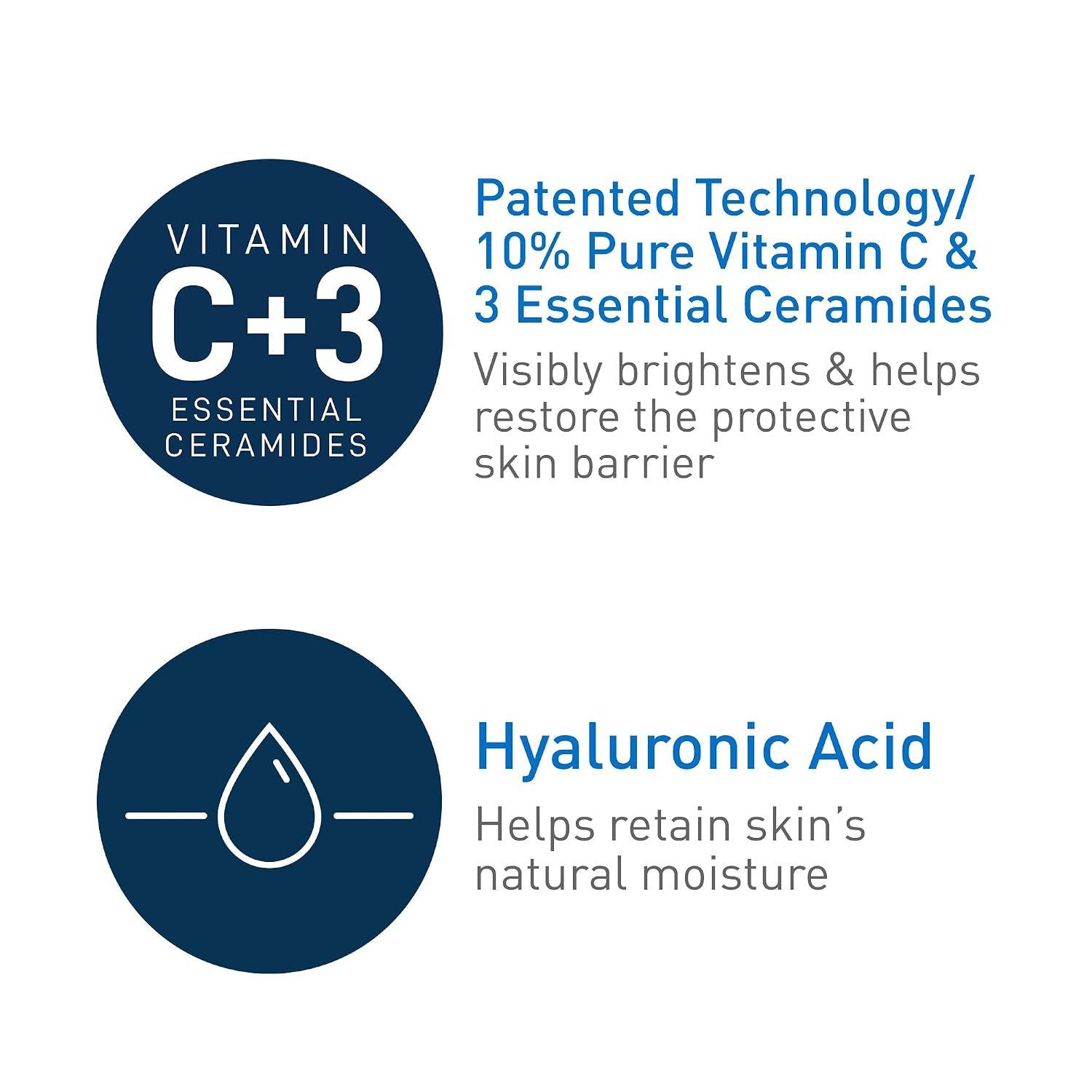 CeraVe Skin Brightening Vitamin C Serum for Face with Hyaluronic Acid, 1oz - Image 4