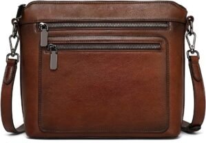 COOLCY Genuine Leather Crossbody Ba...