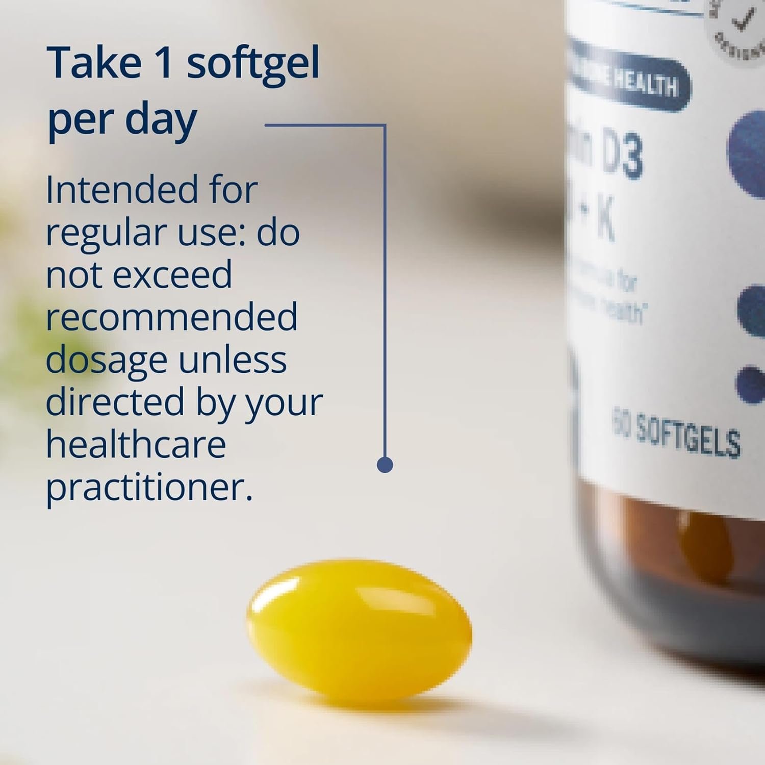 Metagenics Vitamin D3 and Vitamin K2 5,000 IU with MK-7, 60 Softgels | Vitamin D3 with K2 MK-7 for Immune Support, Bone and Heart Health, Non-GMO, Gluten-Free, High-Potency 5,000 IU - Image 6