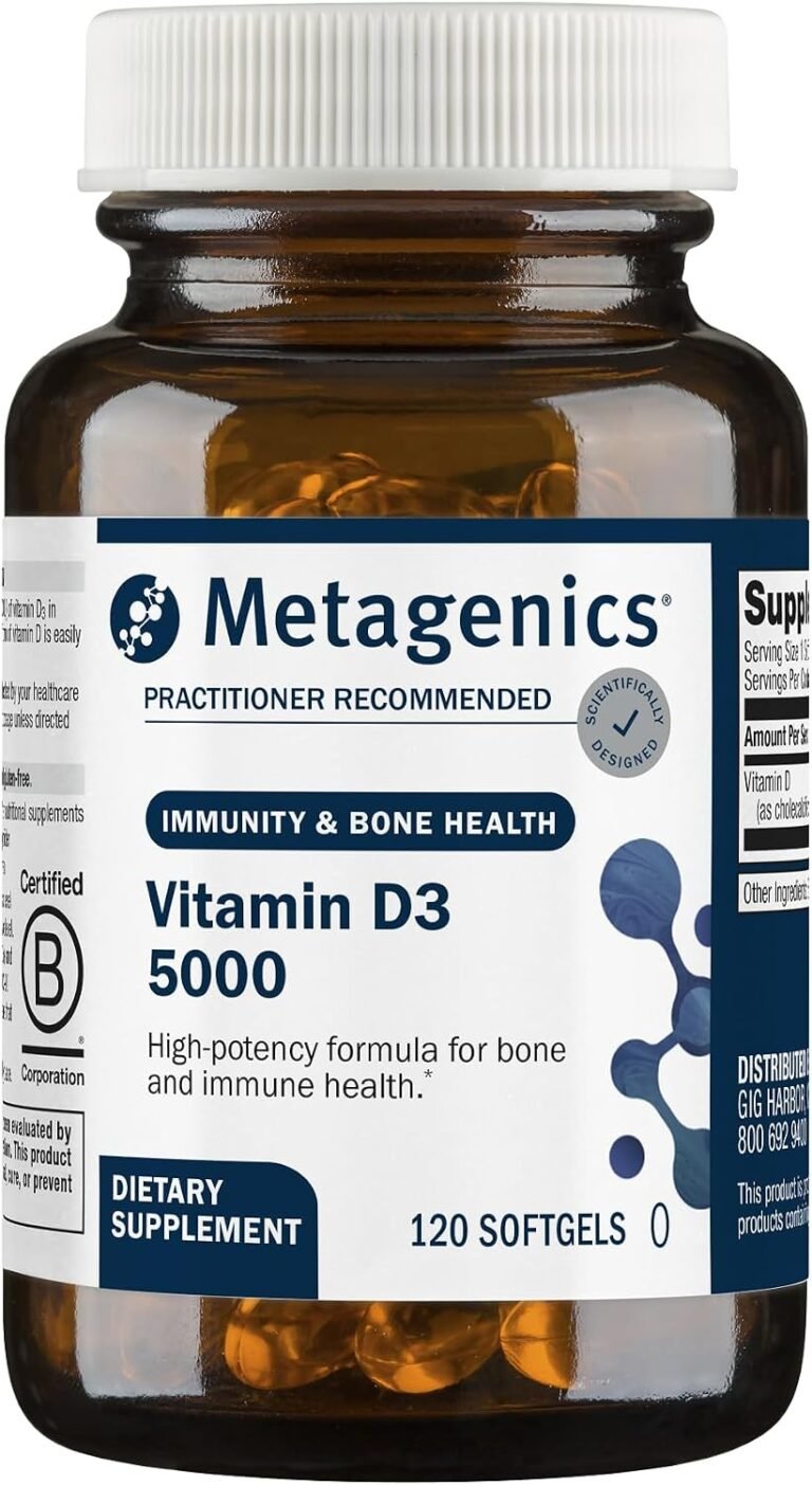 Metagenics Vitamin D3 5000 IU Supplement, 120 Count