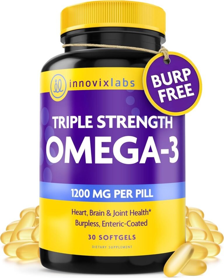 InnovixLabs Triple Strength Omega 3 Fish Oil 900 mg EPA DHA (30 Softgels)