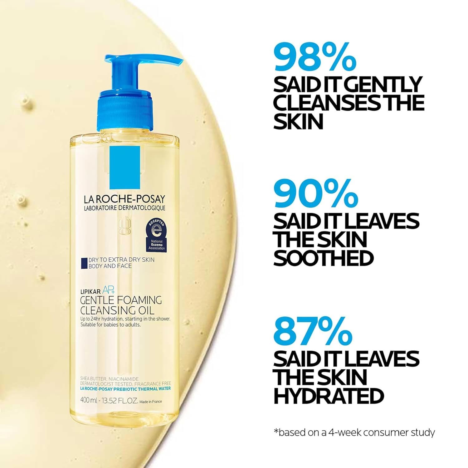 La Roche-Posay Lipikar AP+ Gentle Foaming Cleansing Oil, 13.52oz - Image 5