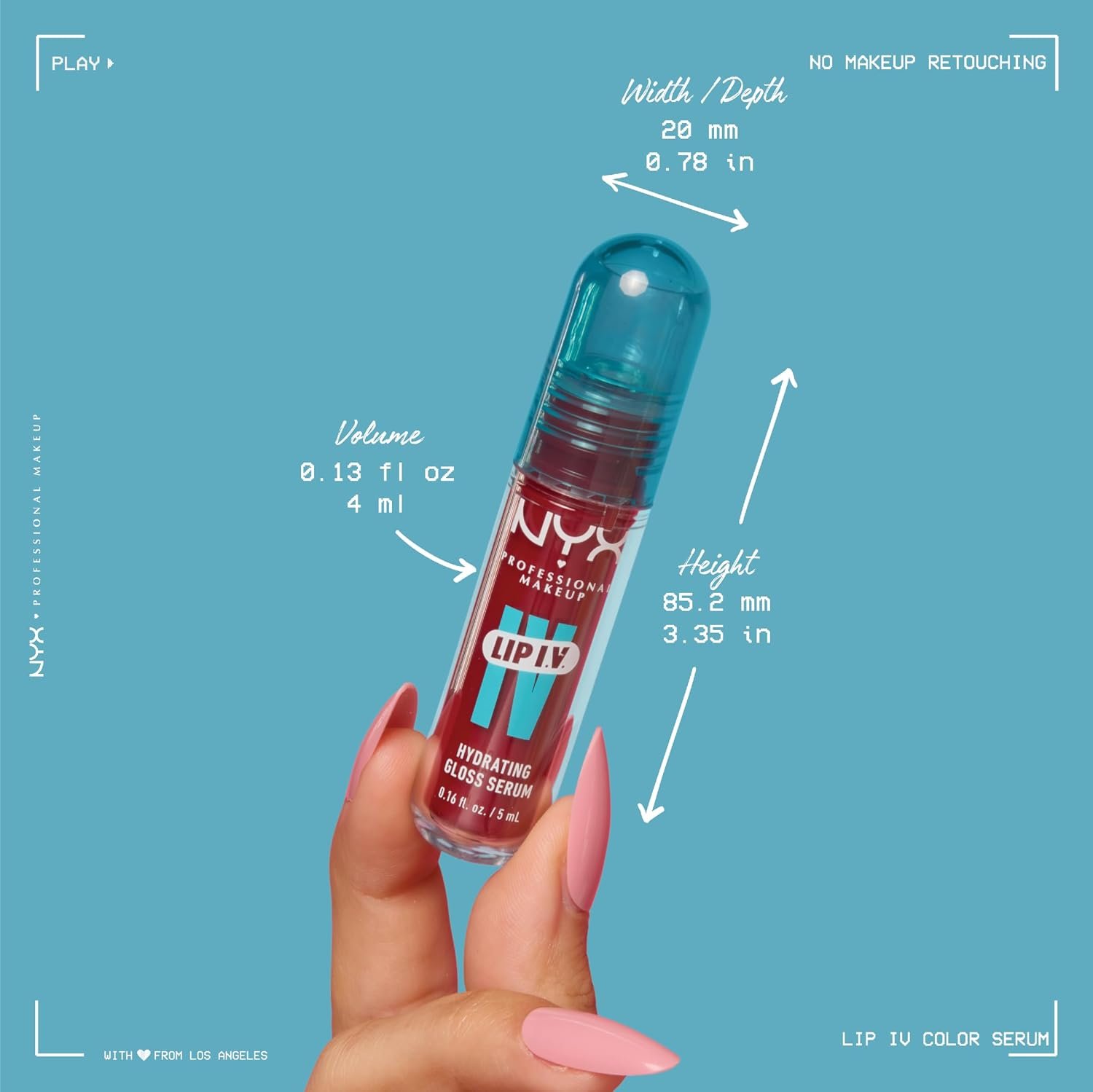 NYX PROFESSIONAL MAKEUP Lip IV Hydrating Glossy Lip Stain, Long-Lasting, Tinted, Vegan Formula with 12 HR Hydration - Mocha Me Wet (Brown) - Image 10