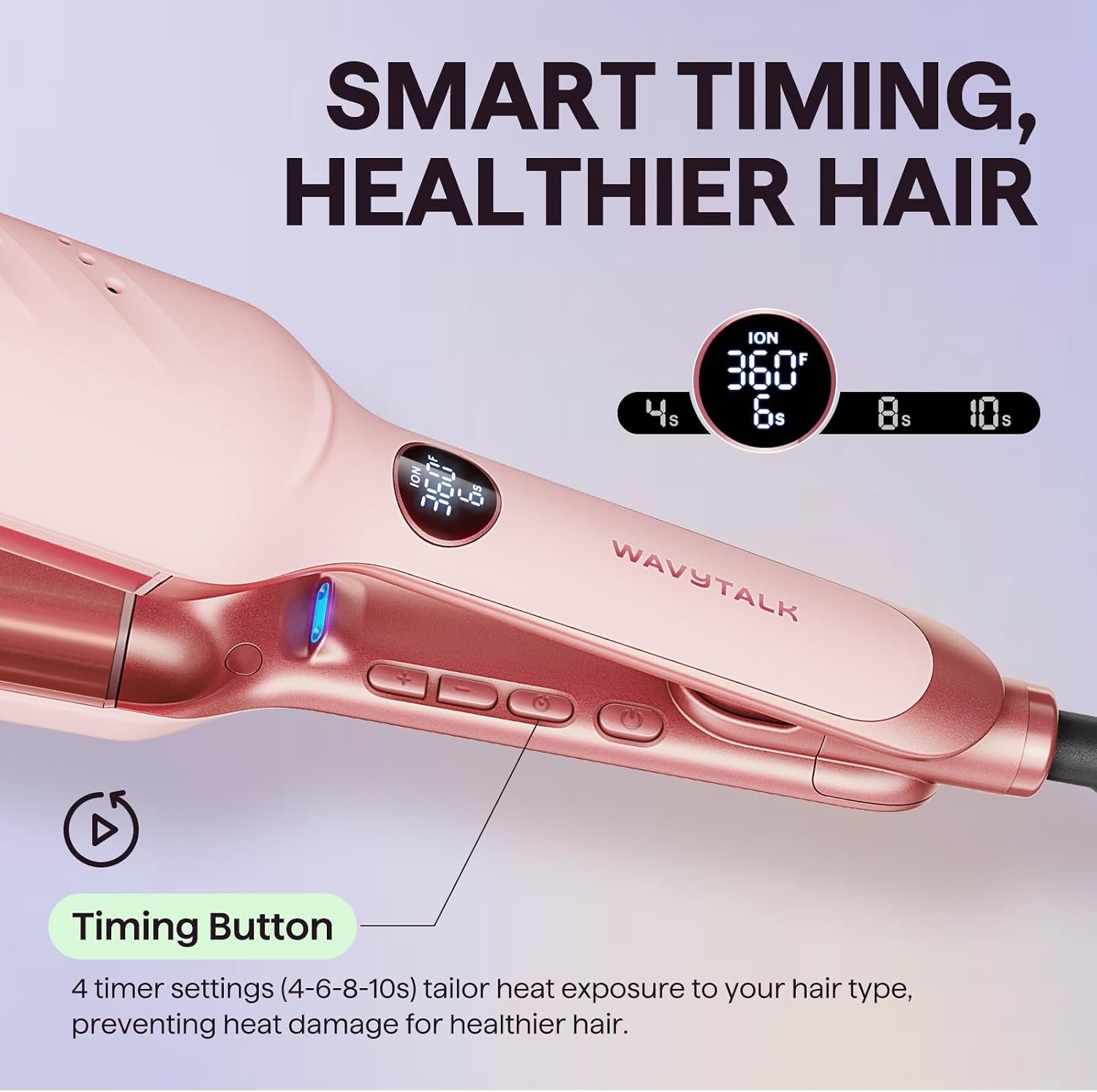 Wavytalk Power Wave Hair Crimper, Ionic Hair Waver for Less Heat Damage - Image 6