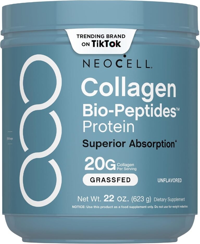 NeoCell Collagen Peptides Powder | 22oz | Super Hair, Skin, and Nails | Superior Absorption | Grassfed Protein Supplement | Advanced with 18 Essential Amino Acids