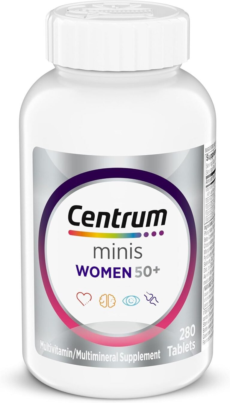 Centrum Minis Silver Women's Multivitamin, Women 50 and Over, 280 Tablets | Contains Vitamin D3, B Vitamins, Calcium, and Antioxidants, Non-GMO Ingredients, Supports Memory and Cognition, GLP-1 Support