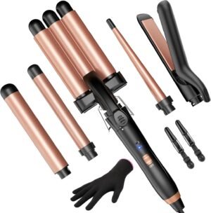 5 in 1 Wand Curling Iron-Kinked Cur...