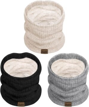 Chalier 3 Pack Neck Warmer for Wome...