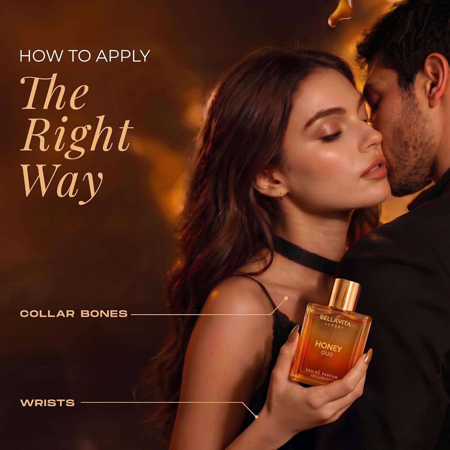 Bellavita Luxury Honey Oud Eau de Parfum | 100 ml (3.4 fl.oz.) | Perfume for Men and Women | Sweet Honey, Bergamot, Oud, and Amber Notes - Image 5