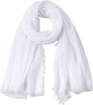 Women Cotton Linen Blend Scarf Soft...