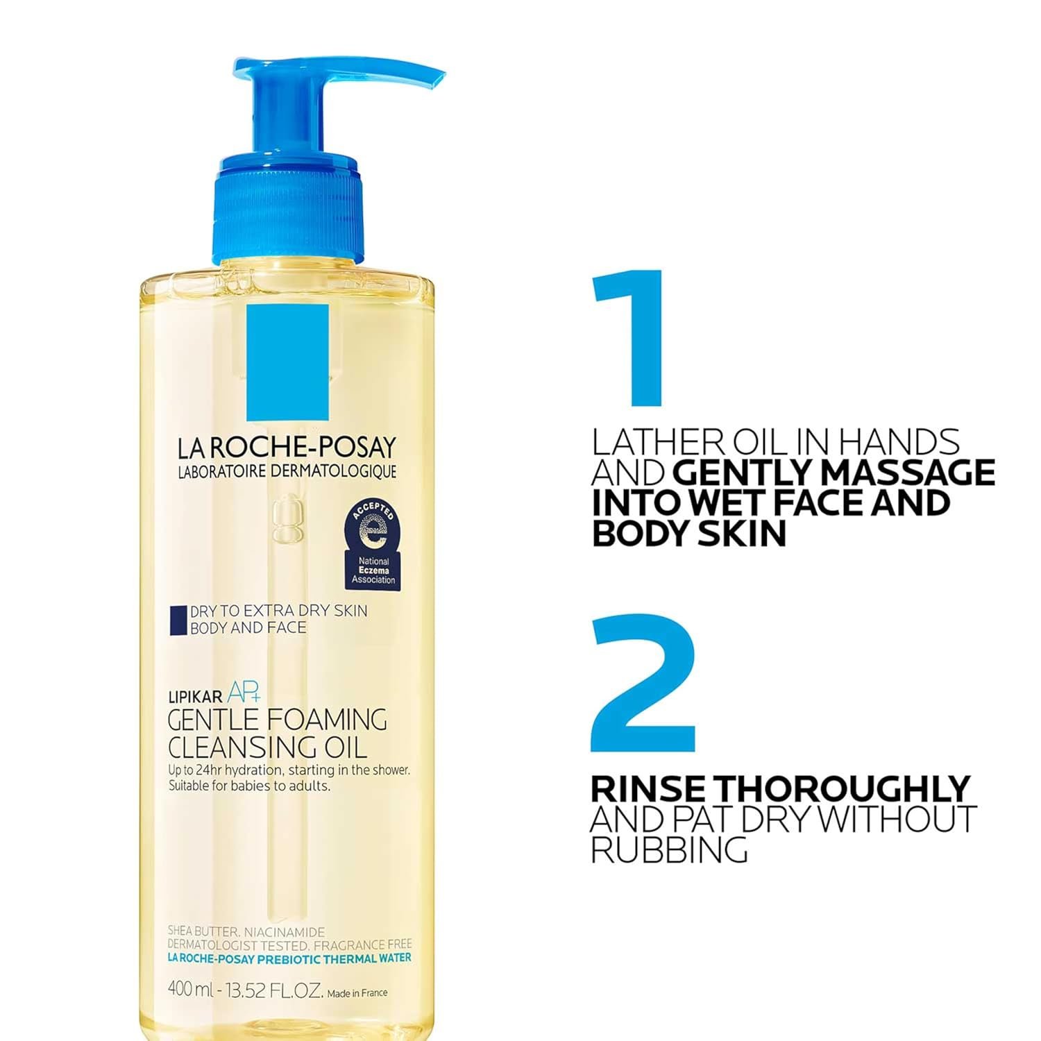 La Roche-Posay Lipikar AP+ Gentle Foaming Cleansing Oil, 13.52oz - Image 10