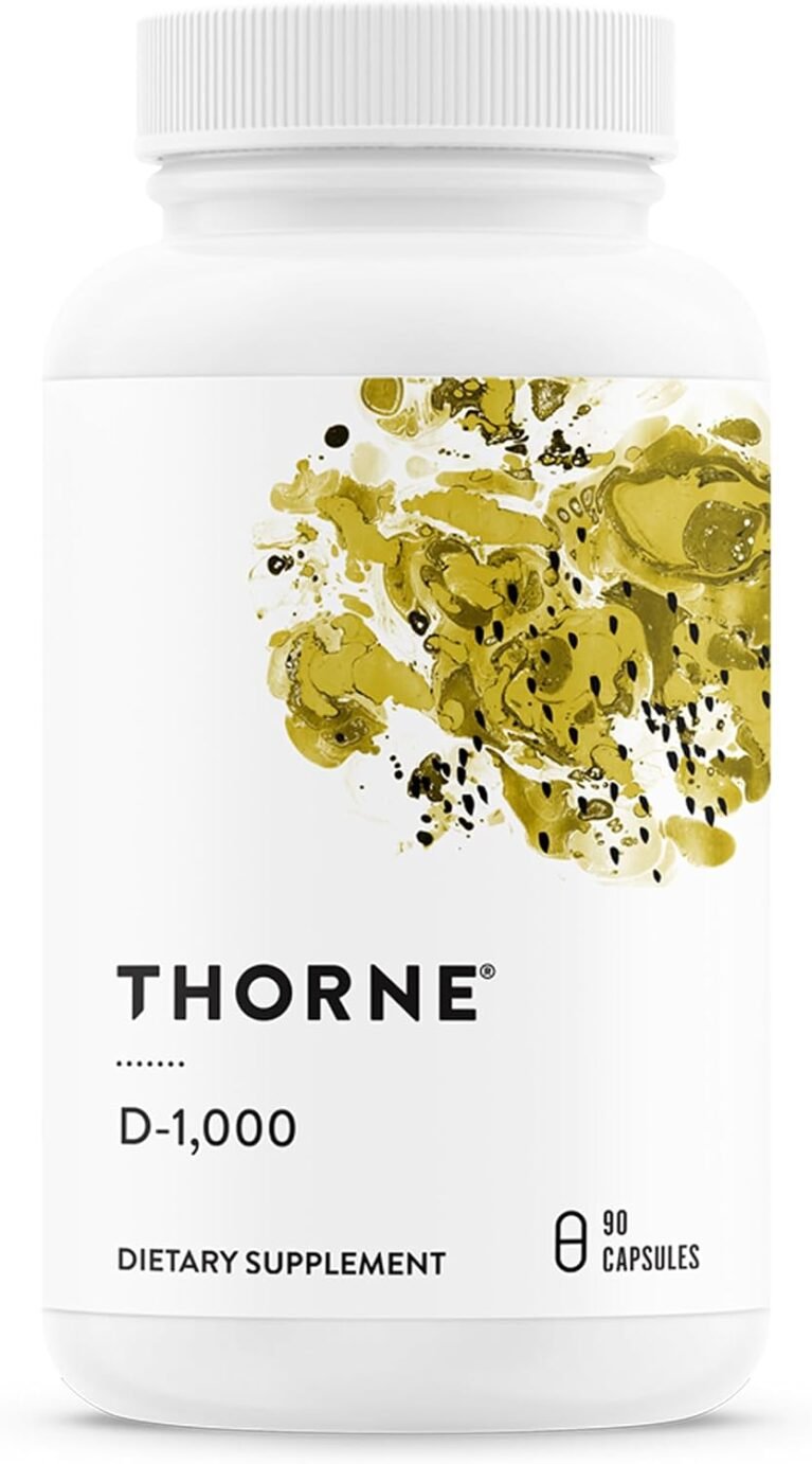 THORNE Vitamin D-1,000, Vitamin D3 Supplement, 1,000 IU, 90 Capsules