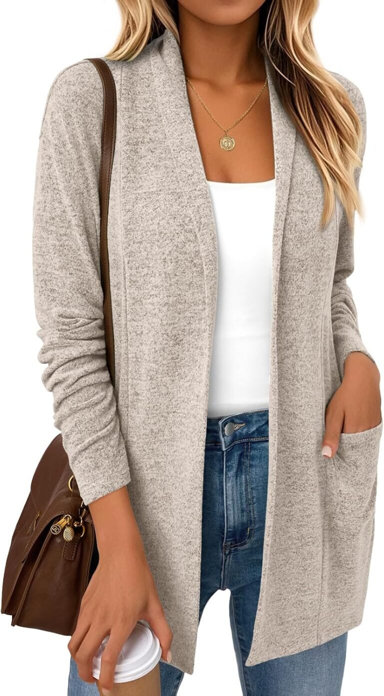 LILLUSORY Cardigan Sweaters for Women Lightweight Cardigans Fall Outfits | Open Front Long Cardigan with Pockets, Business Casual Travel Outfits